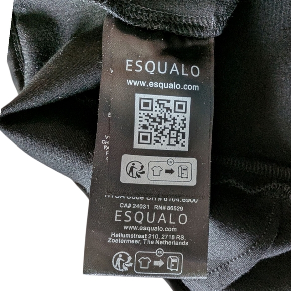 Esqualo Trouser Slanted Pocket Knit Black Button Closure Women's size Medium - Picture 11 of 15